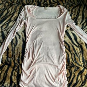 Justify Light Pink Long Sleeve Midi Dress